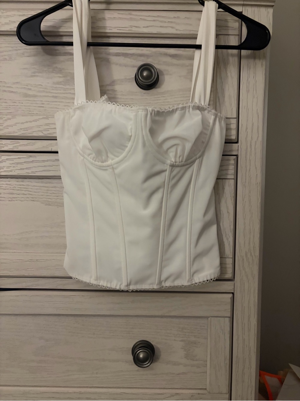 Edikted White corset Bustier Top